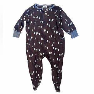 Gerber Baby Footed Pajamas Dark Gray Tree Print 3–6 Months